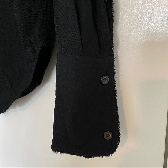 HELMUT LANG Black Button Down Open Back Blouse XS - Picture 2 of 9